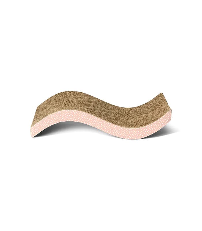 All Day Speckle Wave Cardboard Cat Scratcher Pink